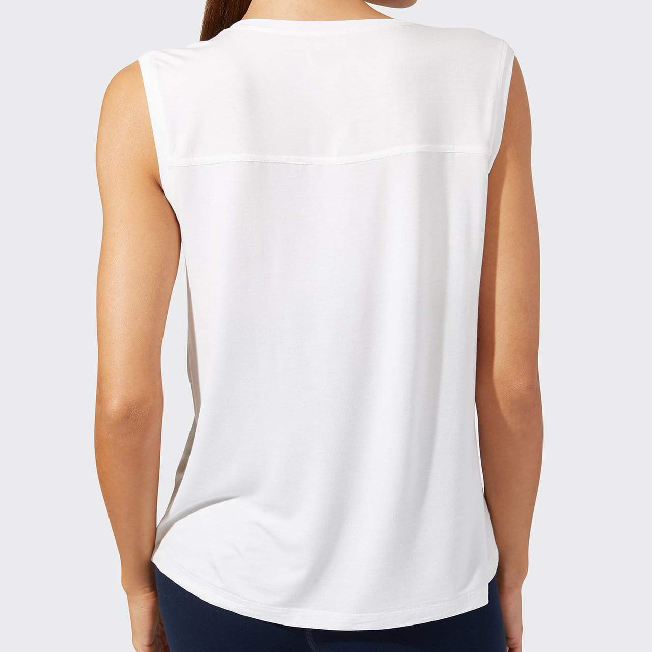 Custom Loose Fitting Crew Neck Rayon Sleeveless Tank Tops for Women-Aktik