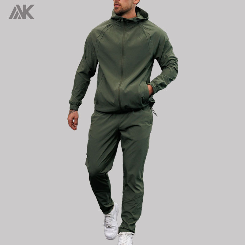 Custom High Stretch Premium Sweatsuit Full Zip Up Men's Tracksuit-Aktik