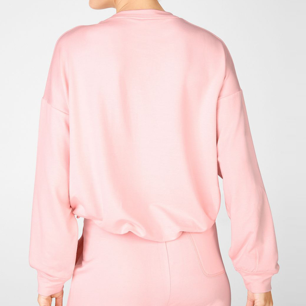 Custom Logo Oversized Crewneck Off The Shoulder Sweatshirt for Women-Aktik