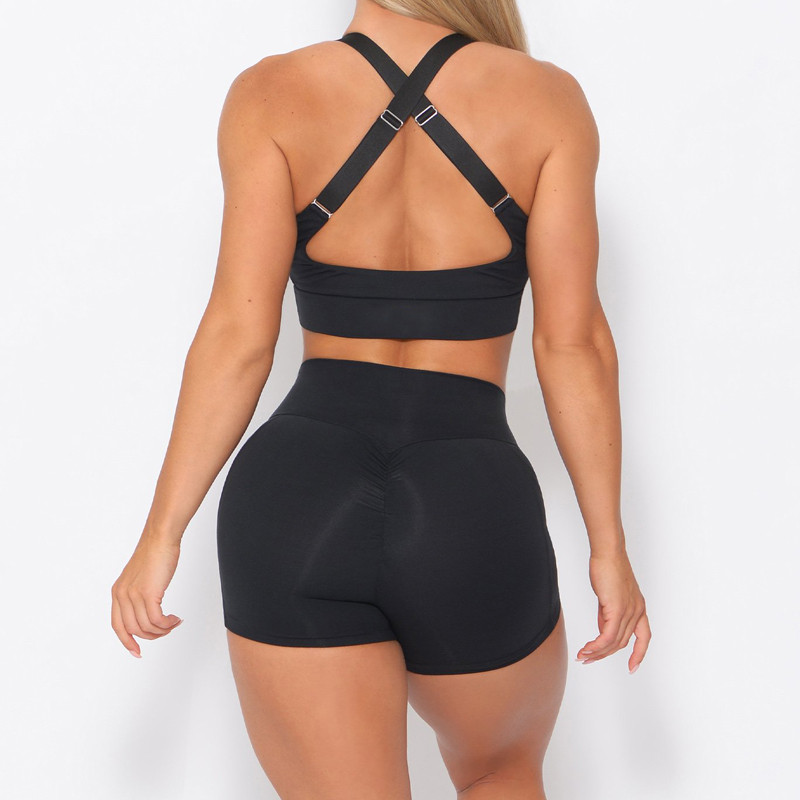 Custom Fitness Apparel High Waist Butt Lifting Wholesale Biker Shorts Set-Aktik
