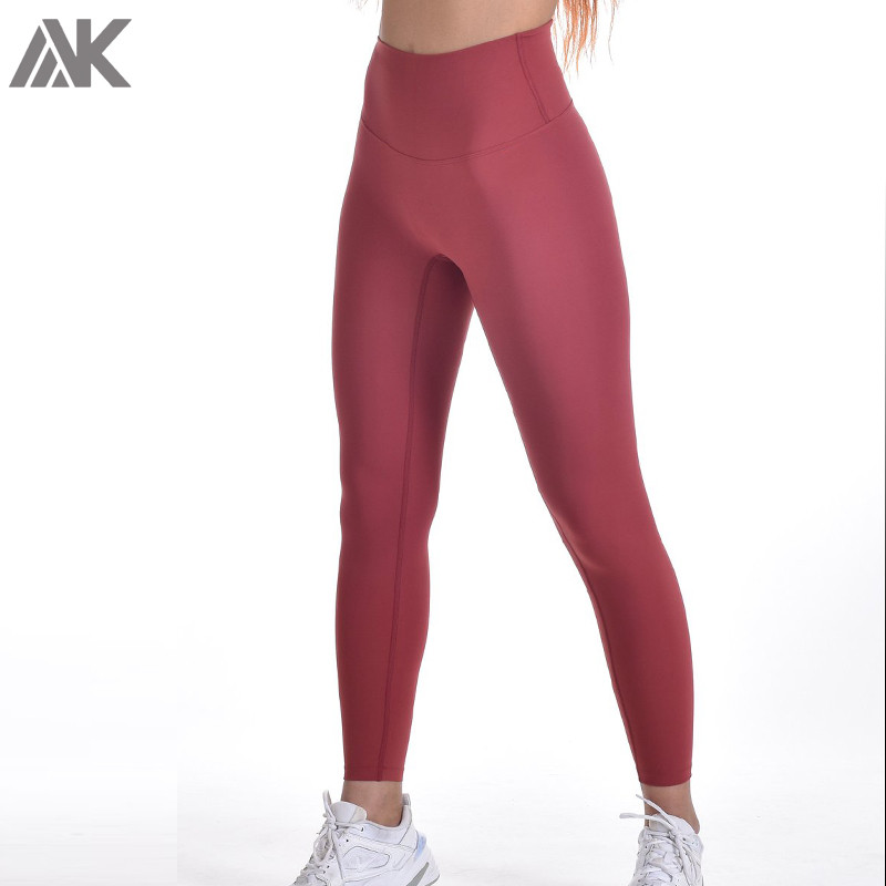 Custom High Waisted No Front Seam Activewear Leggings Women Fitness Tights-Aktik