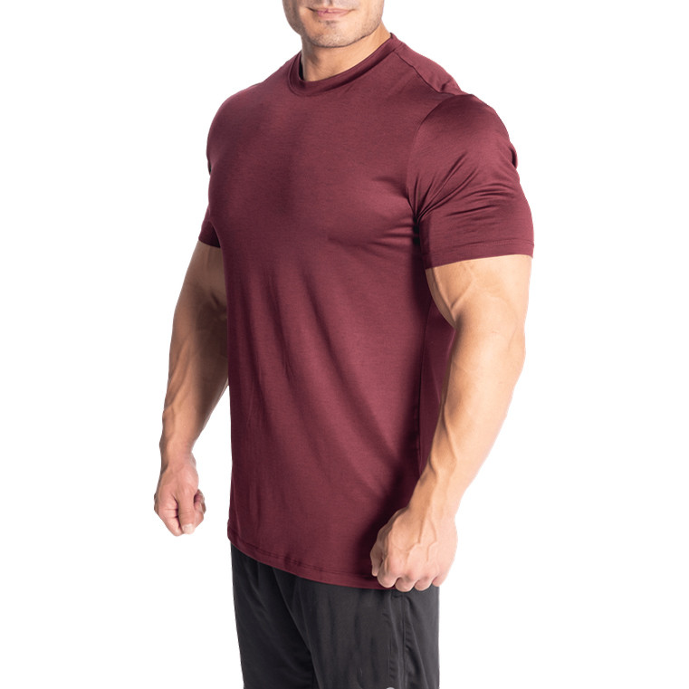 Wholesale Blank Dri Fit Muscle T Shirts Crew Neck Running Shirts for Men-Aktik
