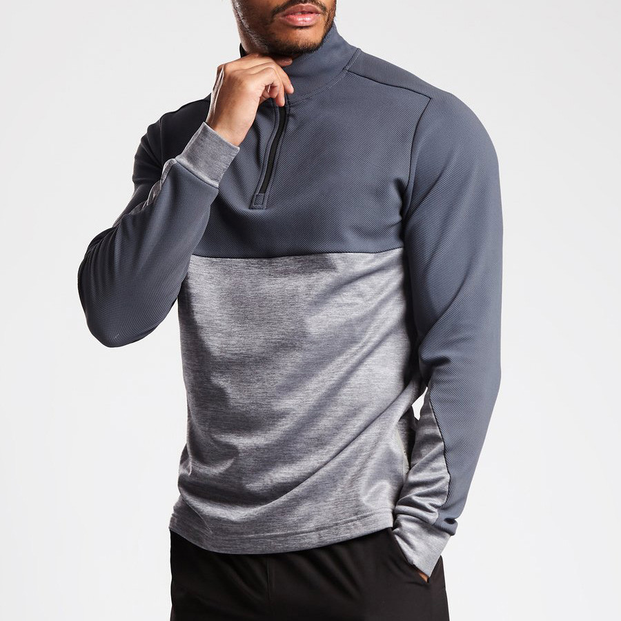 Private Label Custom Embroidered Quarter Zip Golf Mens Sweatshirts-Aktik