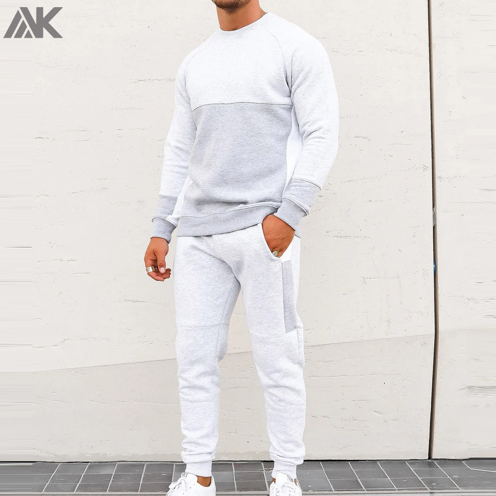Custom Cotton Bulk Sweatsuits Mens Pullover Jogging Suits Wholesale-Aktik
