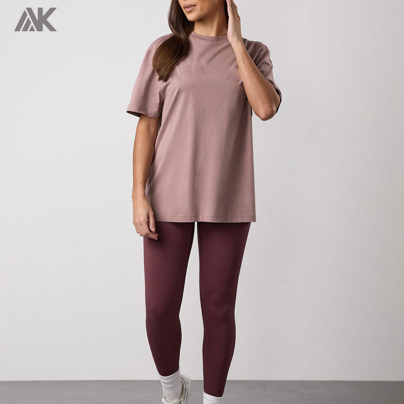 Custom Cotton Relaxed fit Boyfriend Tee Crew neck Women's T-shirt -Aktik