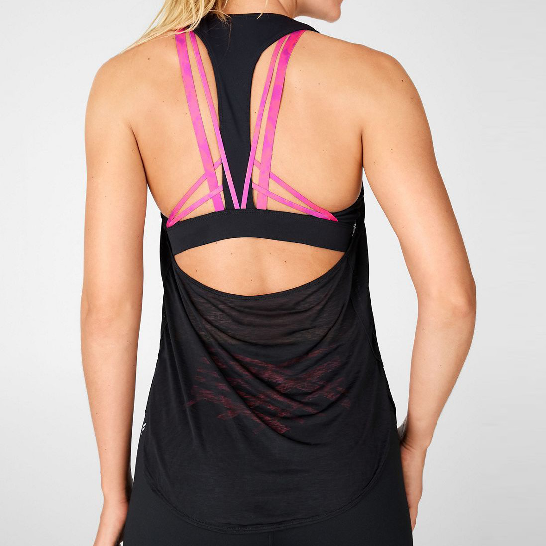 Custom Womens Loose Fit Wholesale Tank Tops with High Support Shelf Bra-Aktik