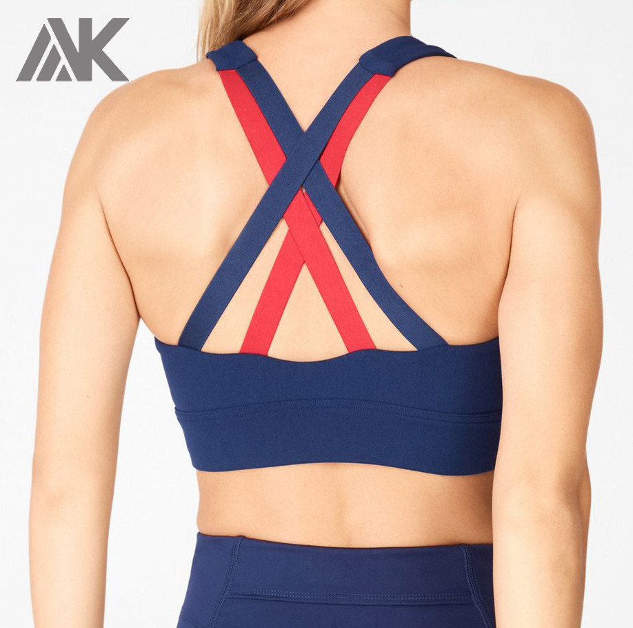 Custom Womens Plus Size Criss Cross High Impact Sports Bra Wholesale-Aktik