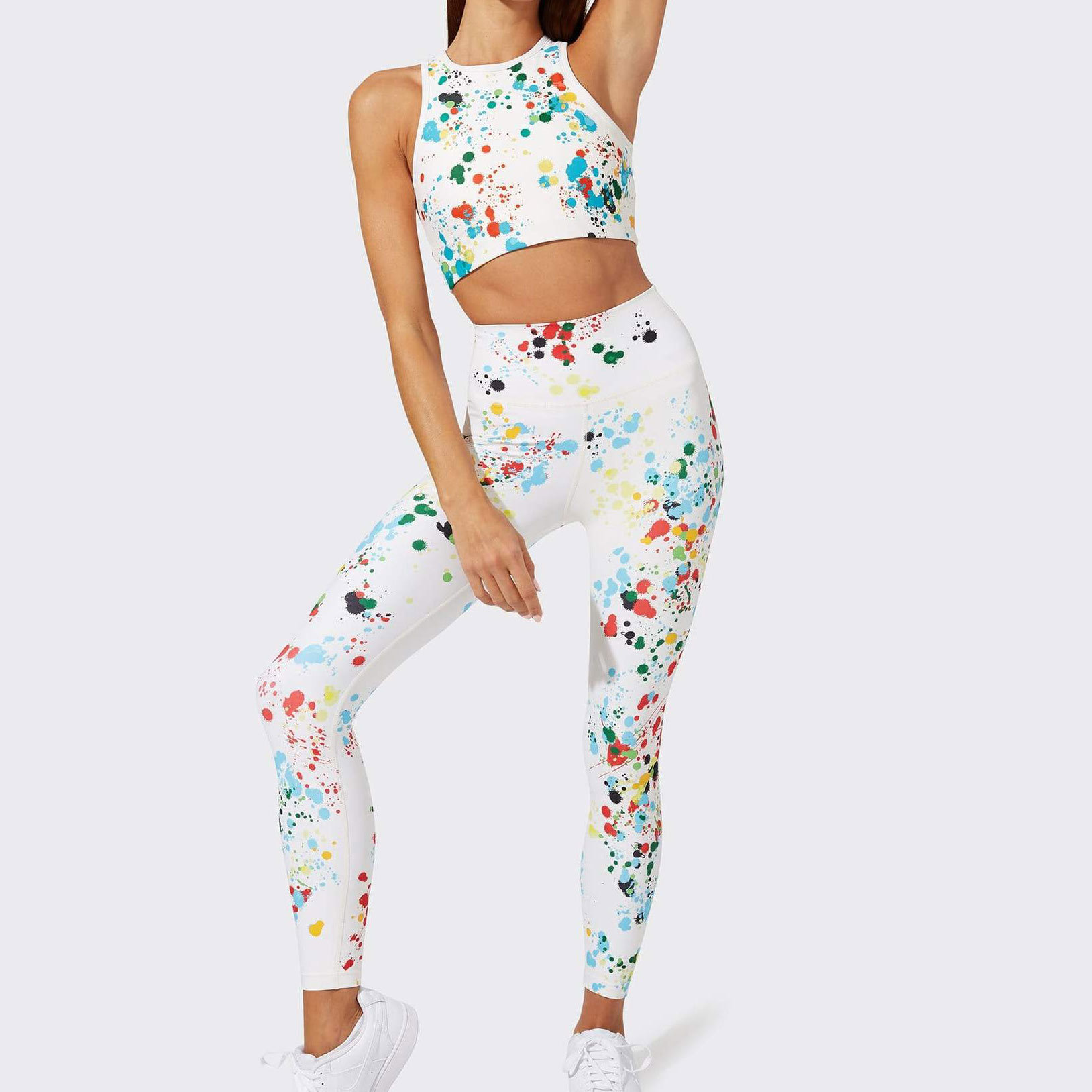 Private Label Wholesale Girls High Waisted Womens Printed Leggings-Aktik