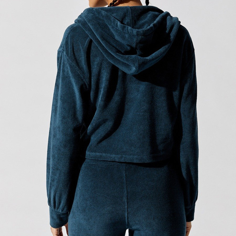 Custom Sweat Suits Cotton Pullover Women Velour Tracksuit Wholesale-Aktik