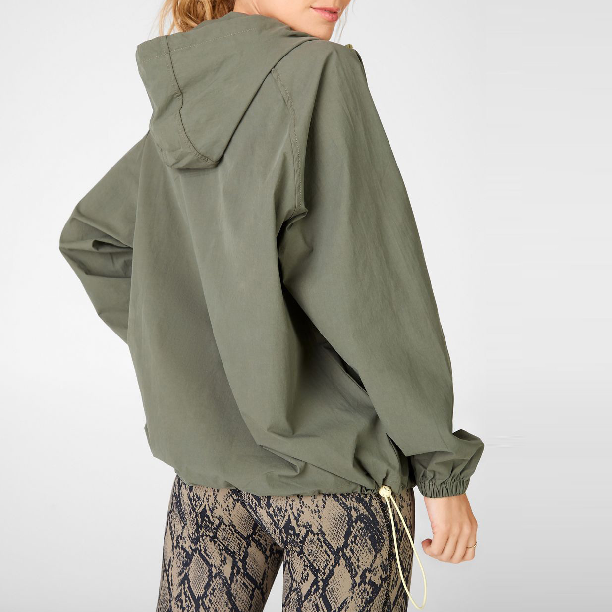 Custom Oversized Womens Zip Up Windbreaker Plus Size Hoodies with Pockets-Aktik