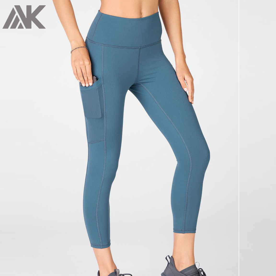 Custom Sportswear Women High Waisted Camo Custom Tights with Mesh Pockets-Aktik