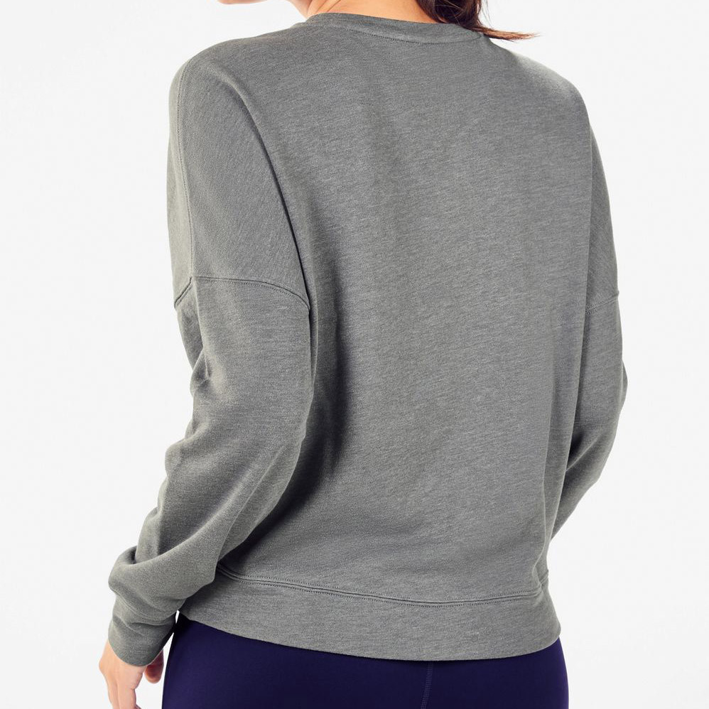 Private Label Custom Made Crewneck Cotton Oversized Sweatshirts for Women-Aktik