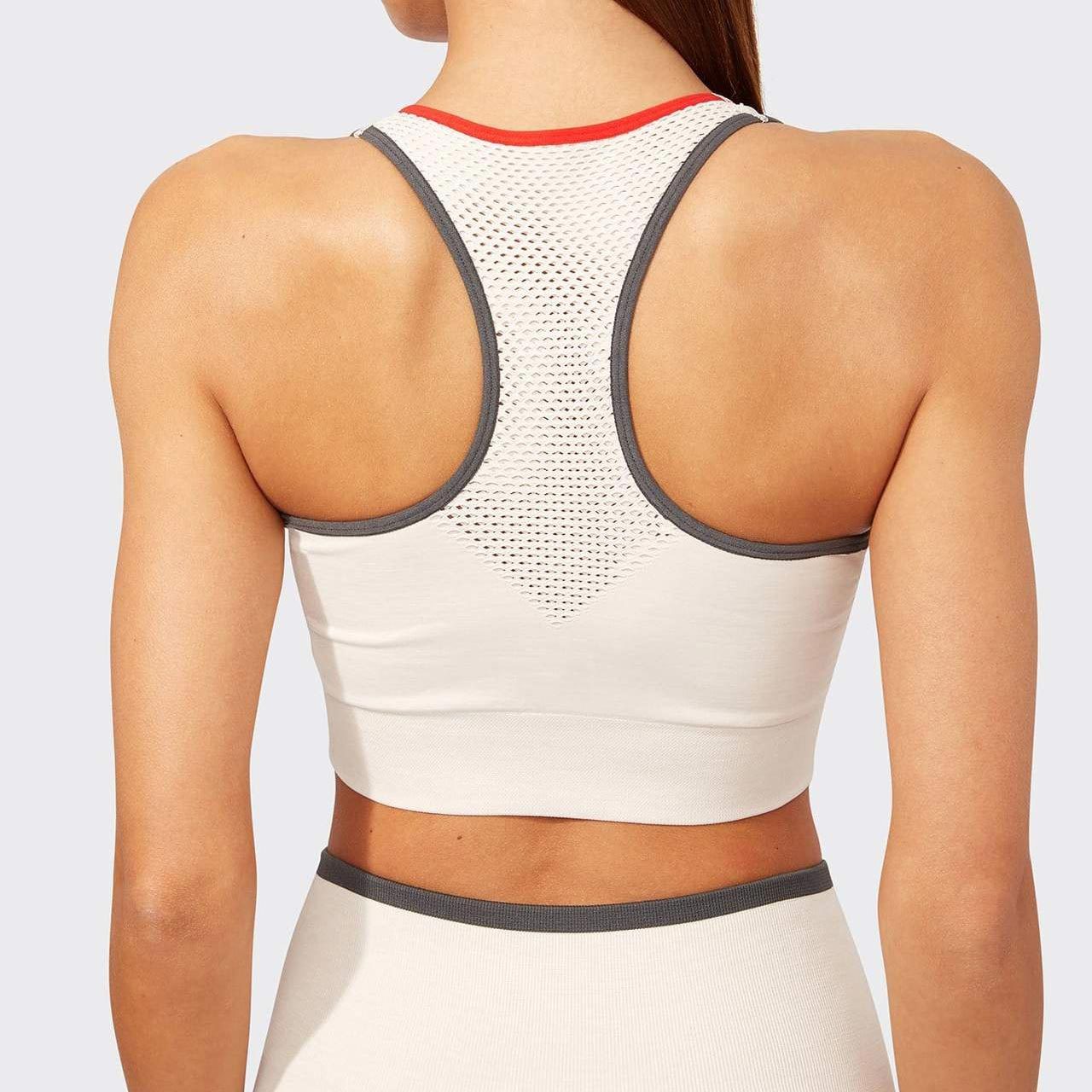 Custom Ribbed Workout Set Crew Neck Sports Bra Seamless Gym Set for Women-Aktik