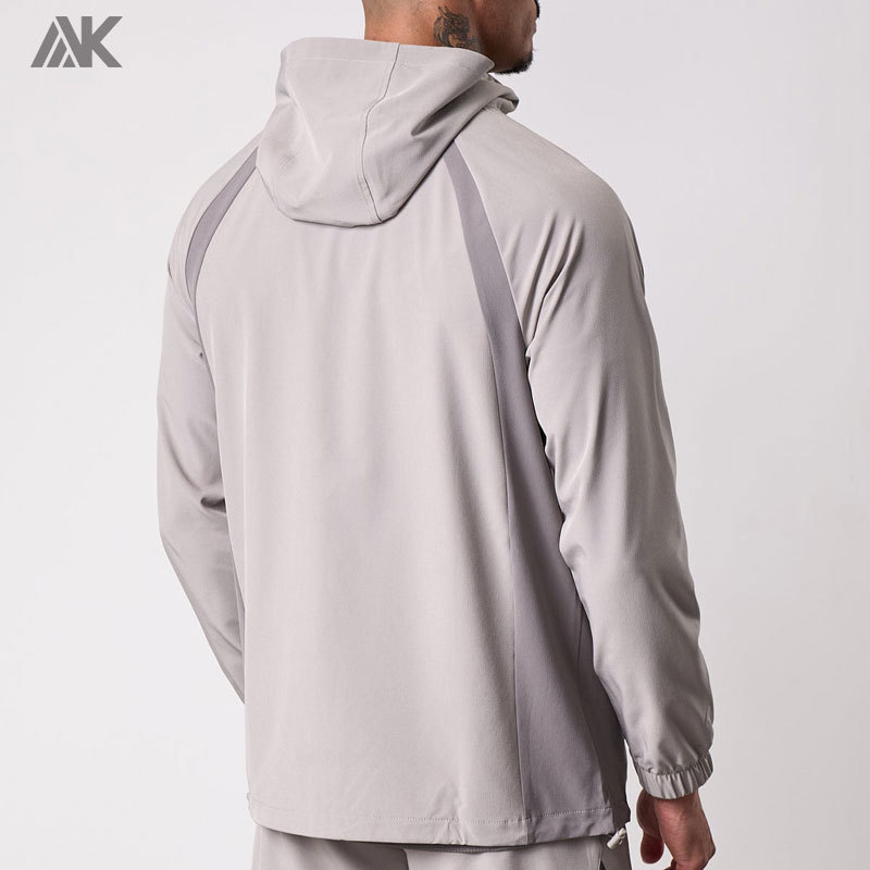 Custom Polyester Premium Tracksuit Top Raglan Sleeve Men's Hoodies Jacket-Aktik