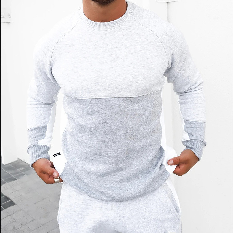 Custom Cotton Bulk Sweatsuits Mens Pullover Jogging Suits Wholesale-Aktik