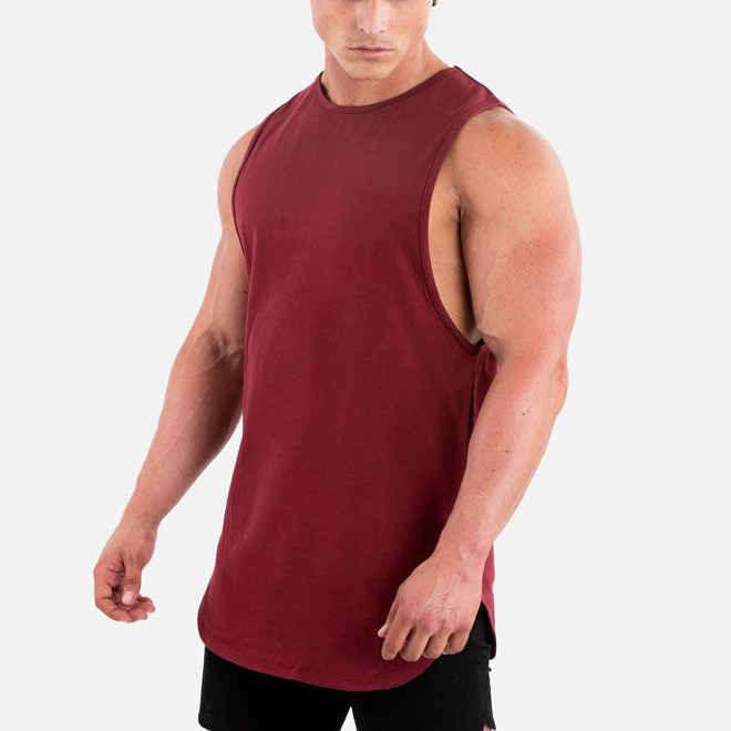 Custom Best Crew Neck 100% Cotton Sleeveless Bulk Mens Sports Tank Top-Aktik