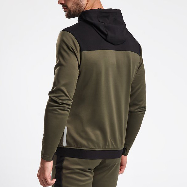 Private Label Wholesale Plain Mens Full Zip Hoodies with Zip Pockets-Aktik