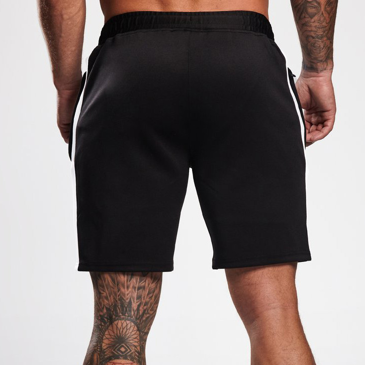 Custom Mens Elastic Waist Cotton Gym Shorts Men Wholesale with Drawstring-Aktik