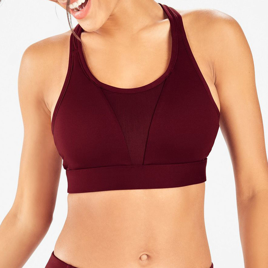Custom Removable Padded Workout Sports Bra Top with Adjustable Strapse-Aktik