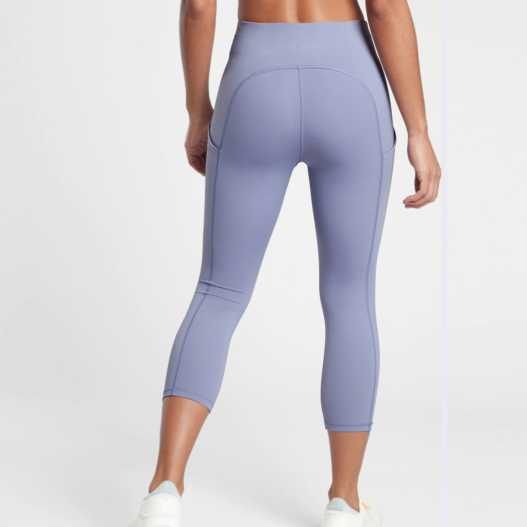 Custom High Waisted Tummy Control Capri Plus Size Leggings with Pockets-Aktik